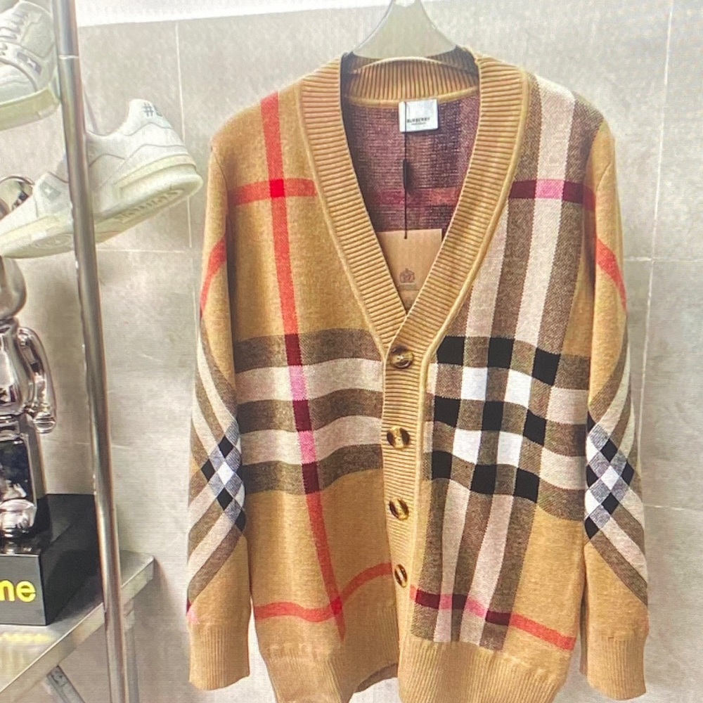 Burberry Multicolor Plaid Cardigan